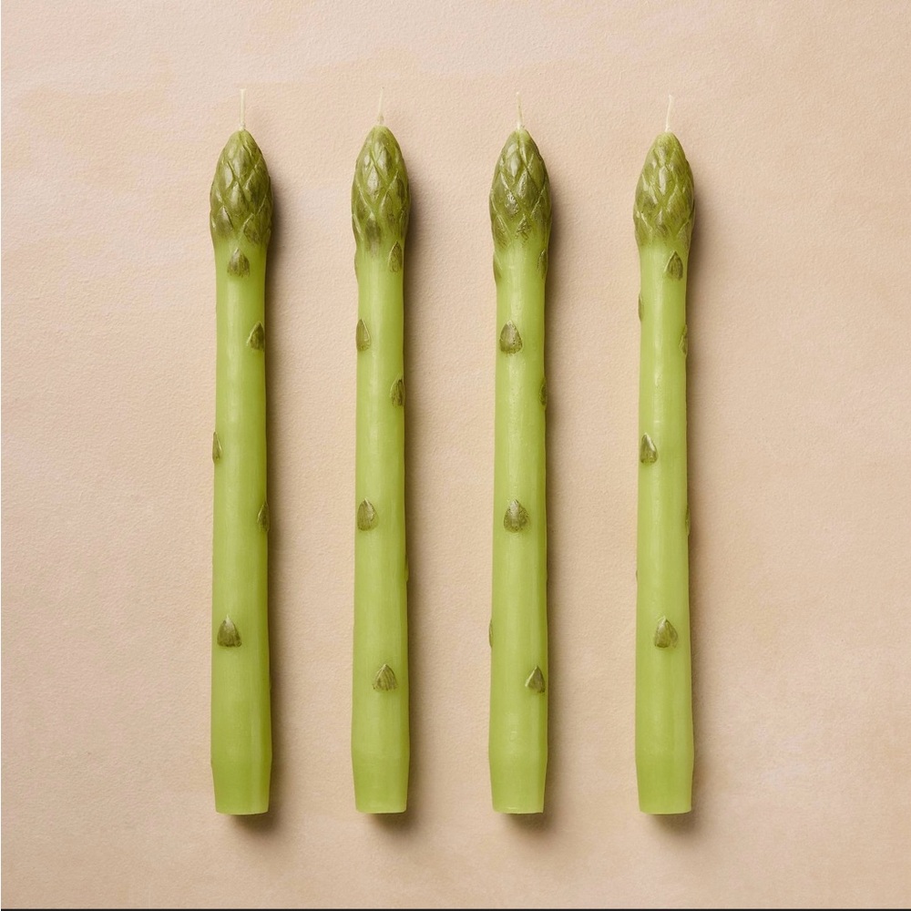 John Derain 4Pk. Green Asparagus Shaped Candles